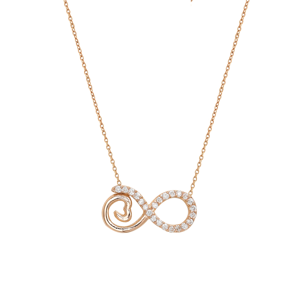 Pırlantalı Sonsuzluk Kolyesi