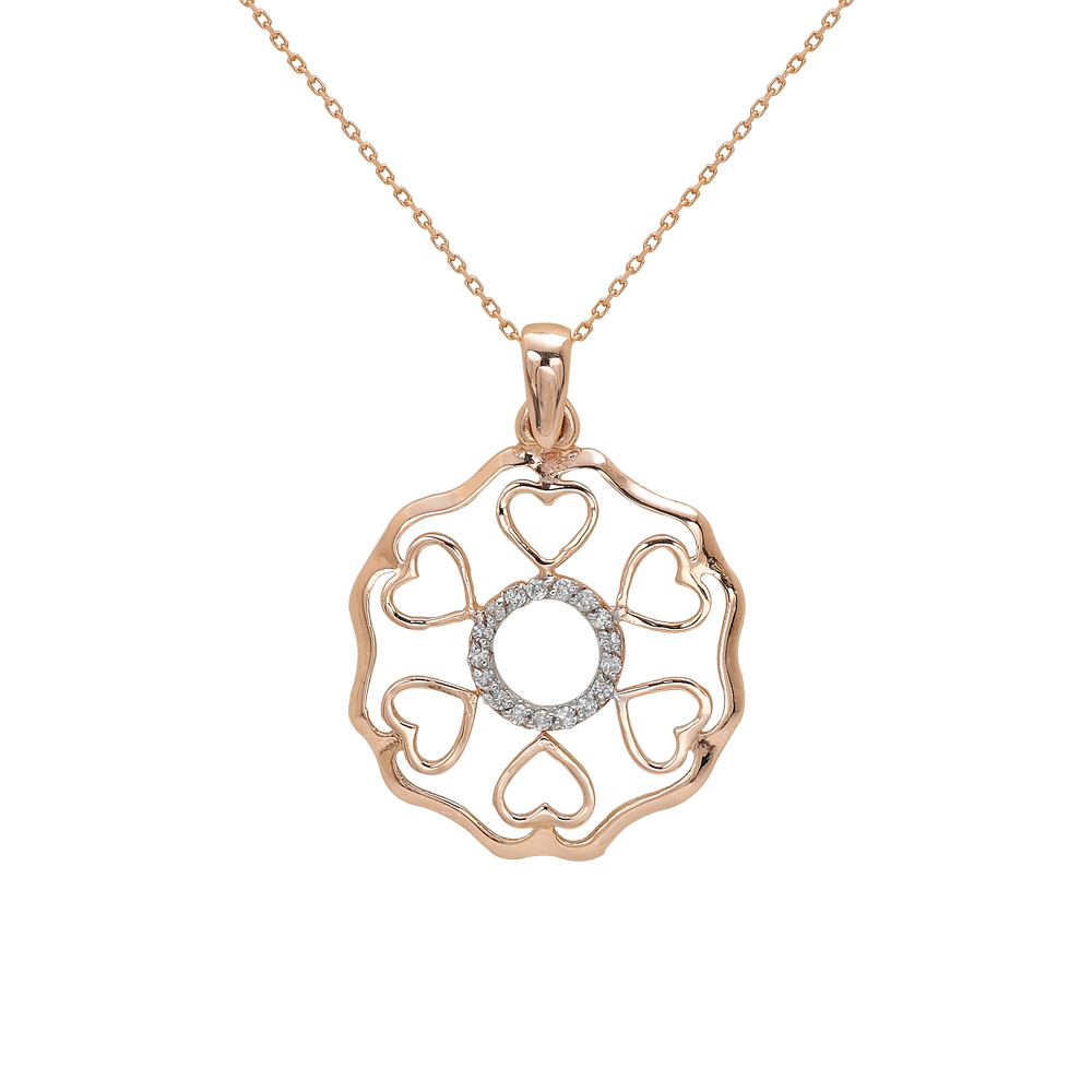 Pırlanta Kalp Kolye