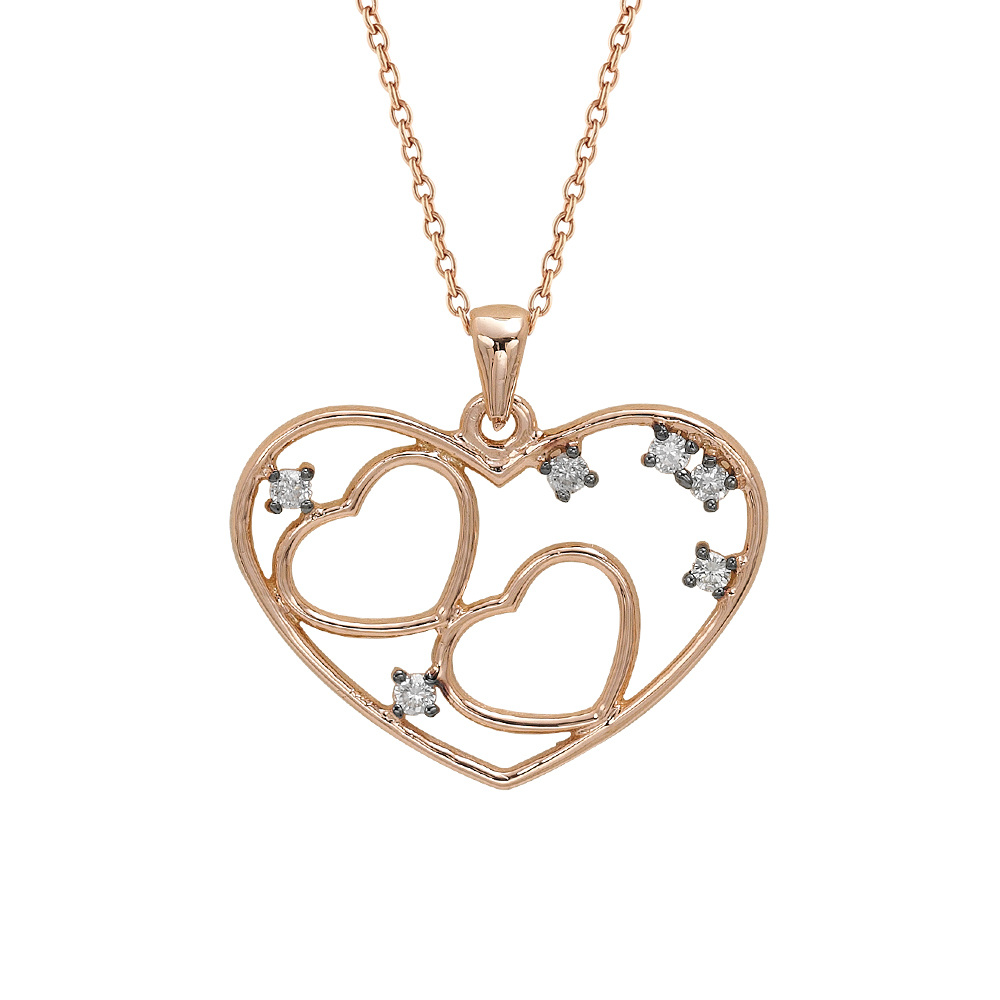 Pırlanta Kalp Kolye