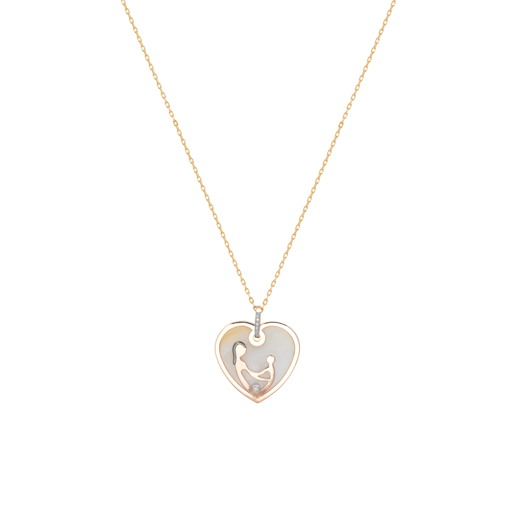 Pırlanta Sedef Anne Çocuk Kolye