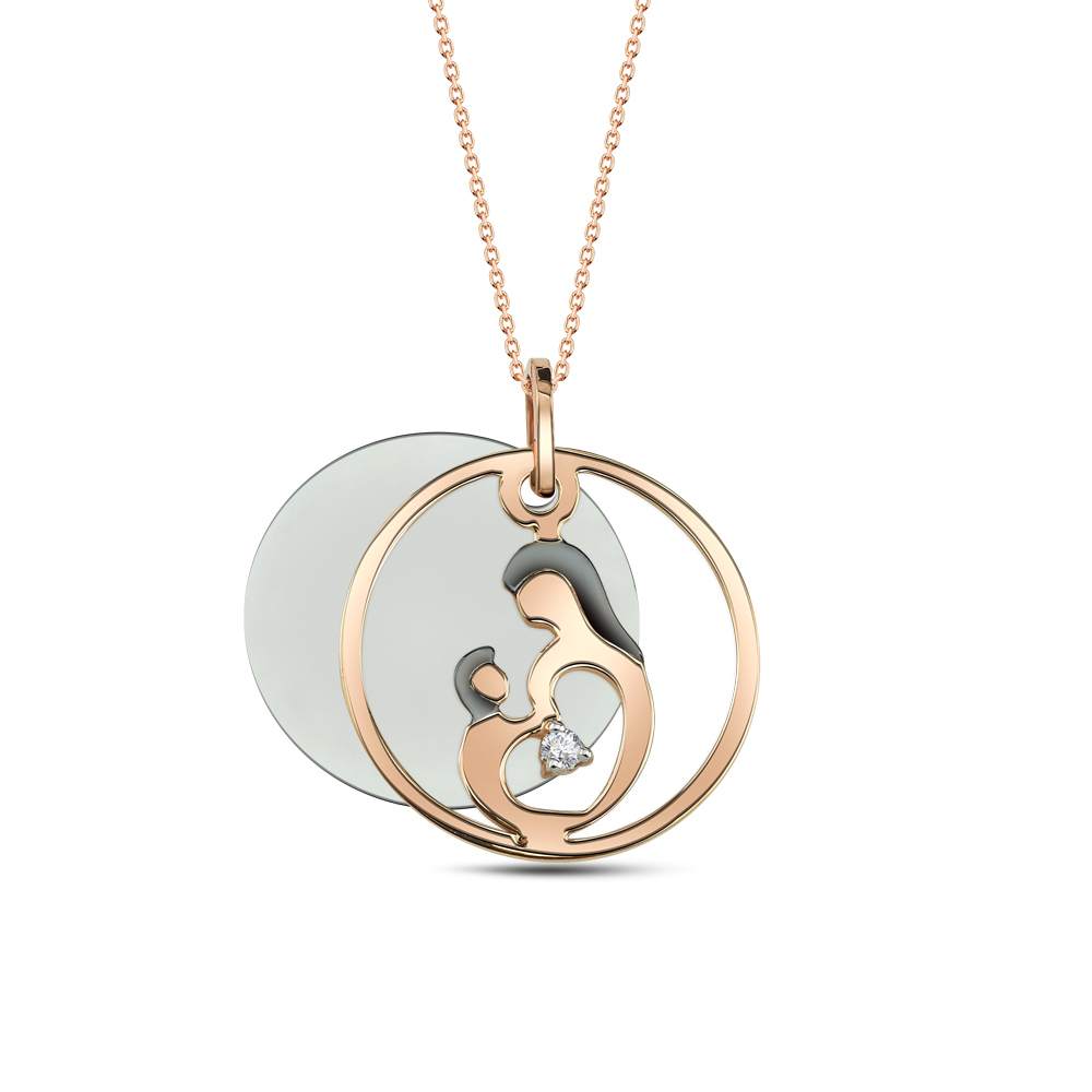 Pırlanta Sedef Anne Çocuk Kolye