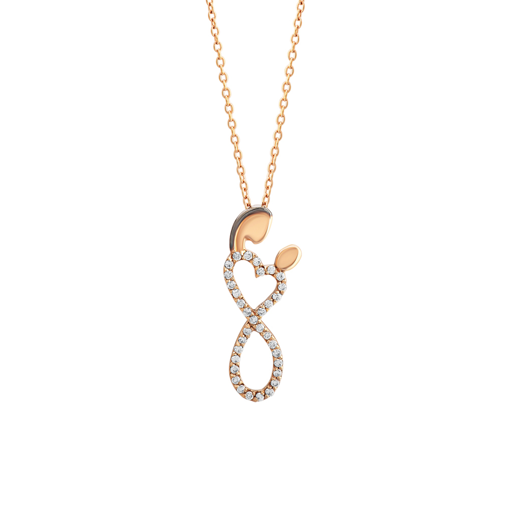 Pırlanta Anne Çocuk Sonsuzluk Kolyesi