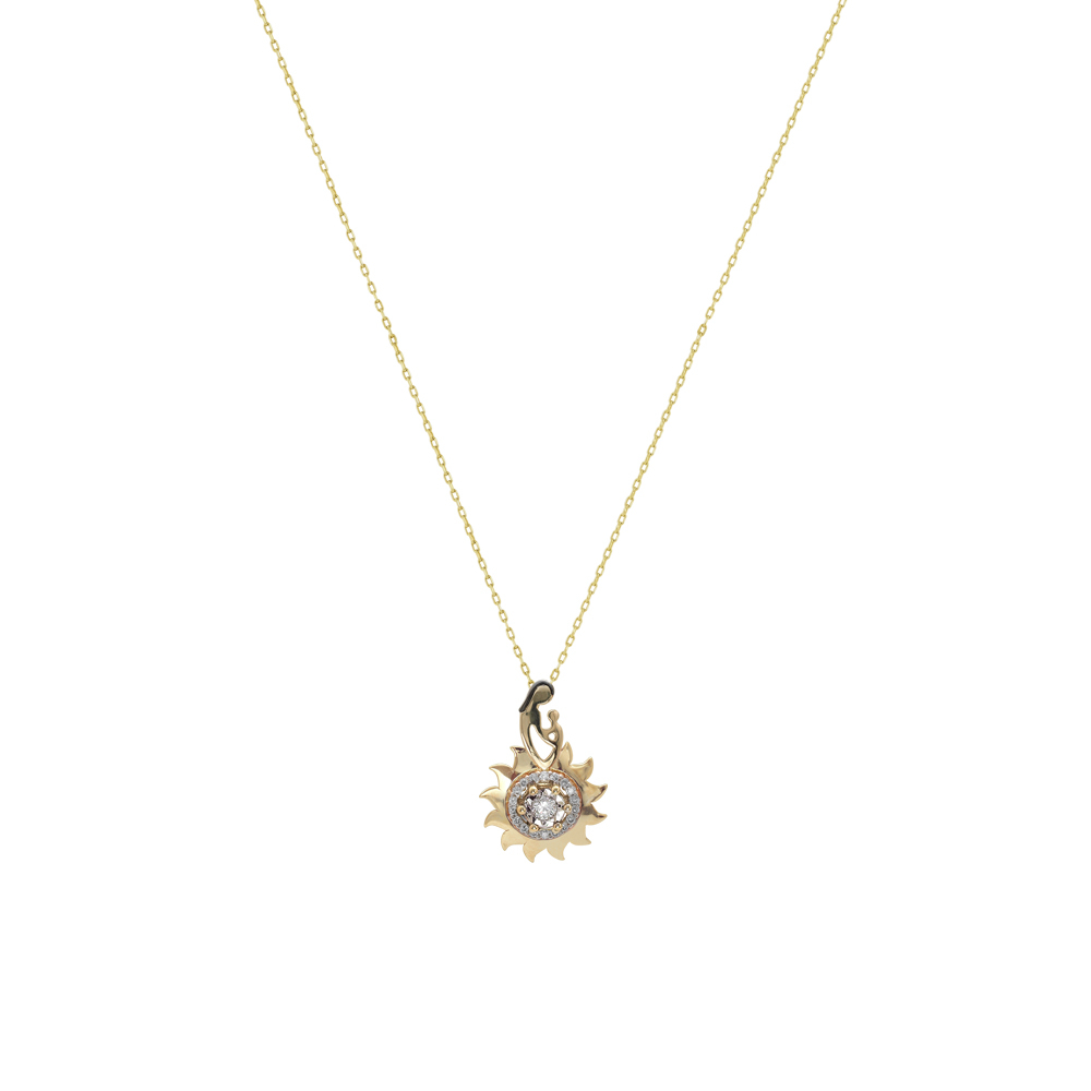 Pırlanta Sitrin Anne ve Çocuk Kolye