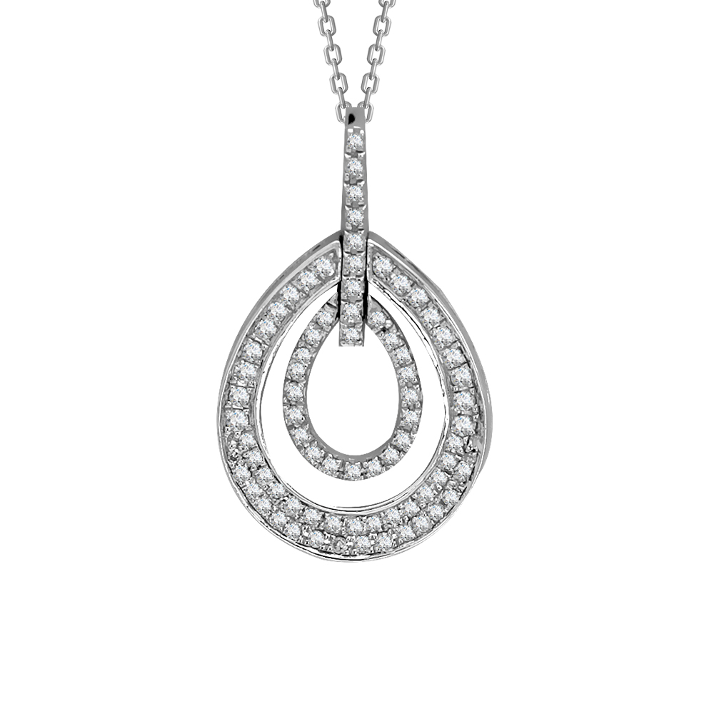 Pırlanta Damla Trend Kolye