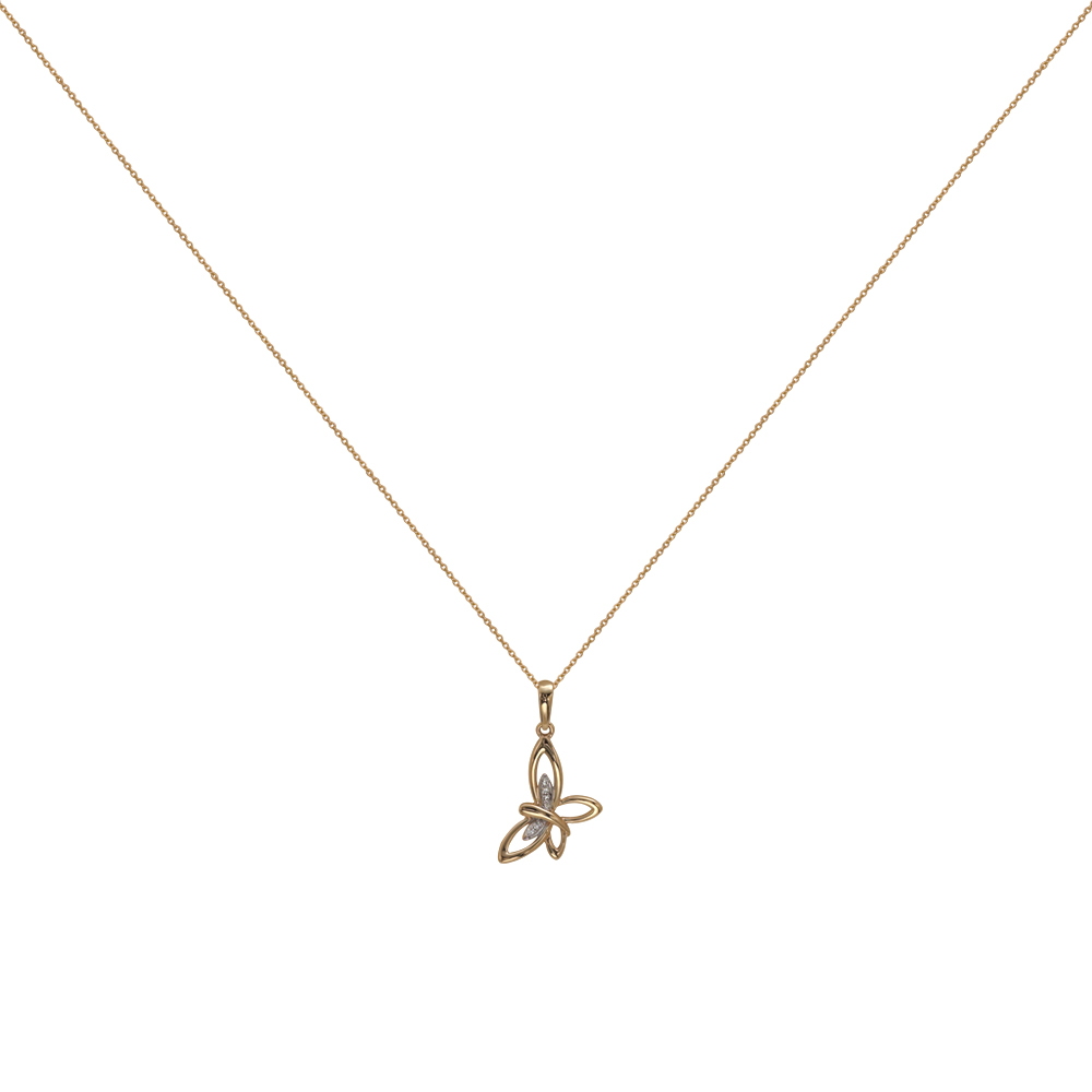 Pırlanta Kelebek Kolye