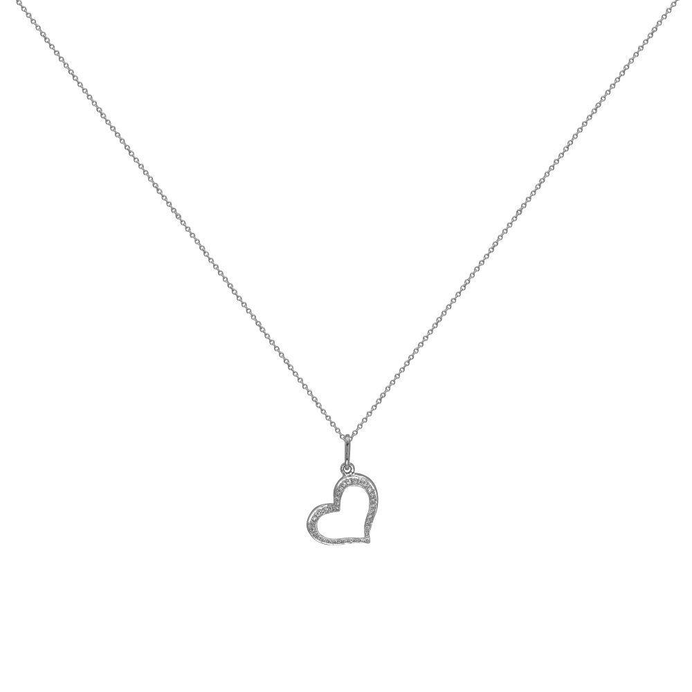 Pırlanta Kalp Kolye