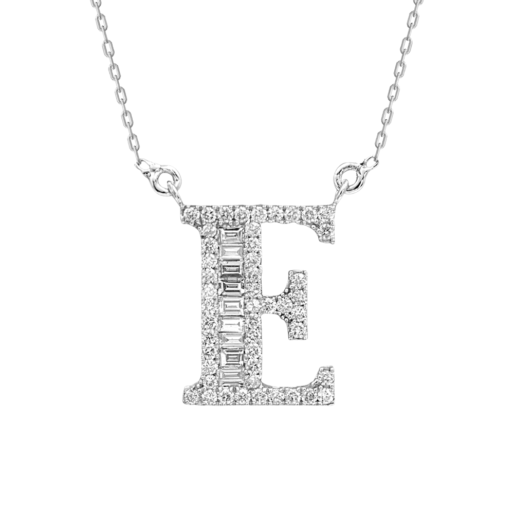 Pırlanta E Harfi Kolye