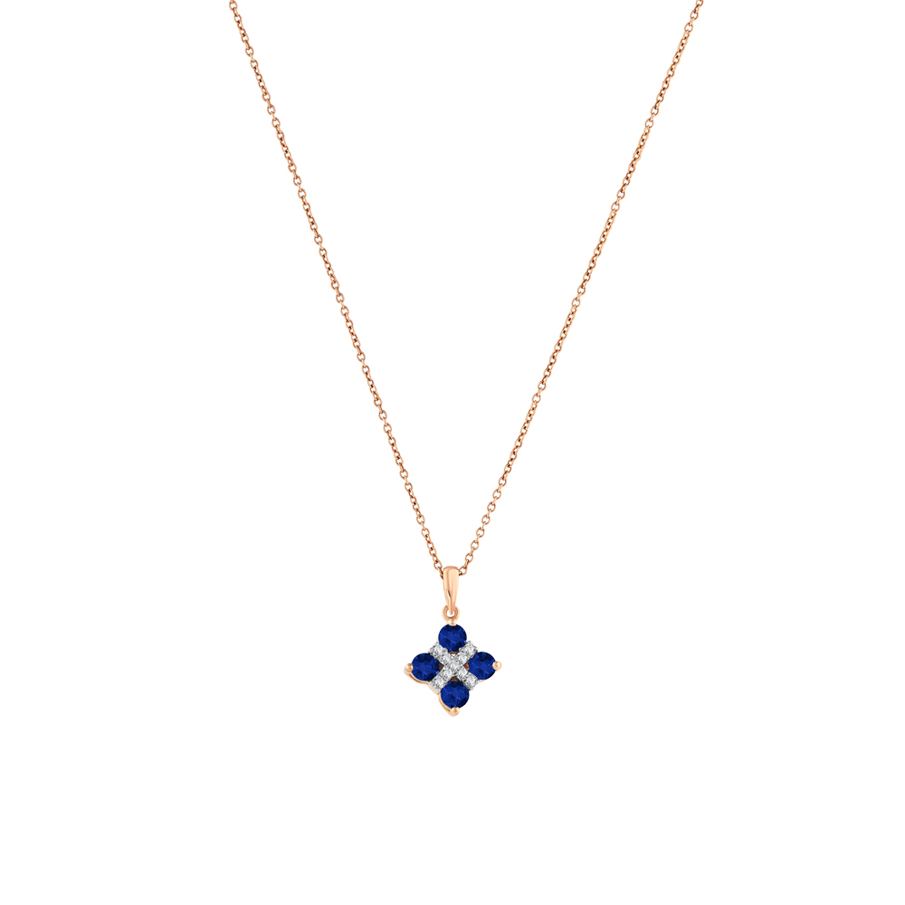 Safir Yıldız Pırlanta Kolye