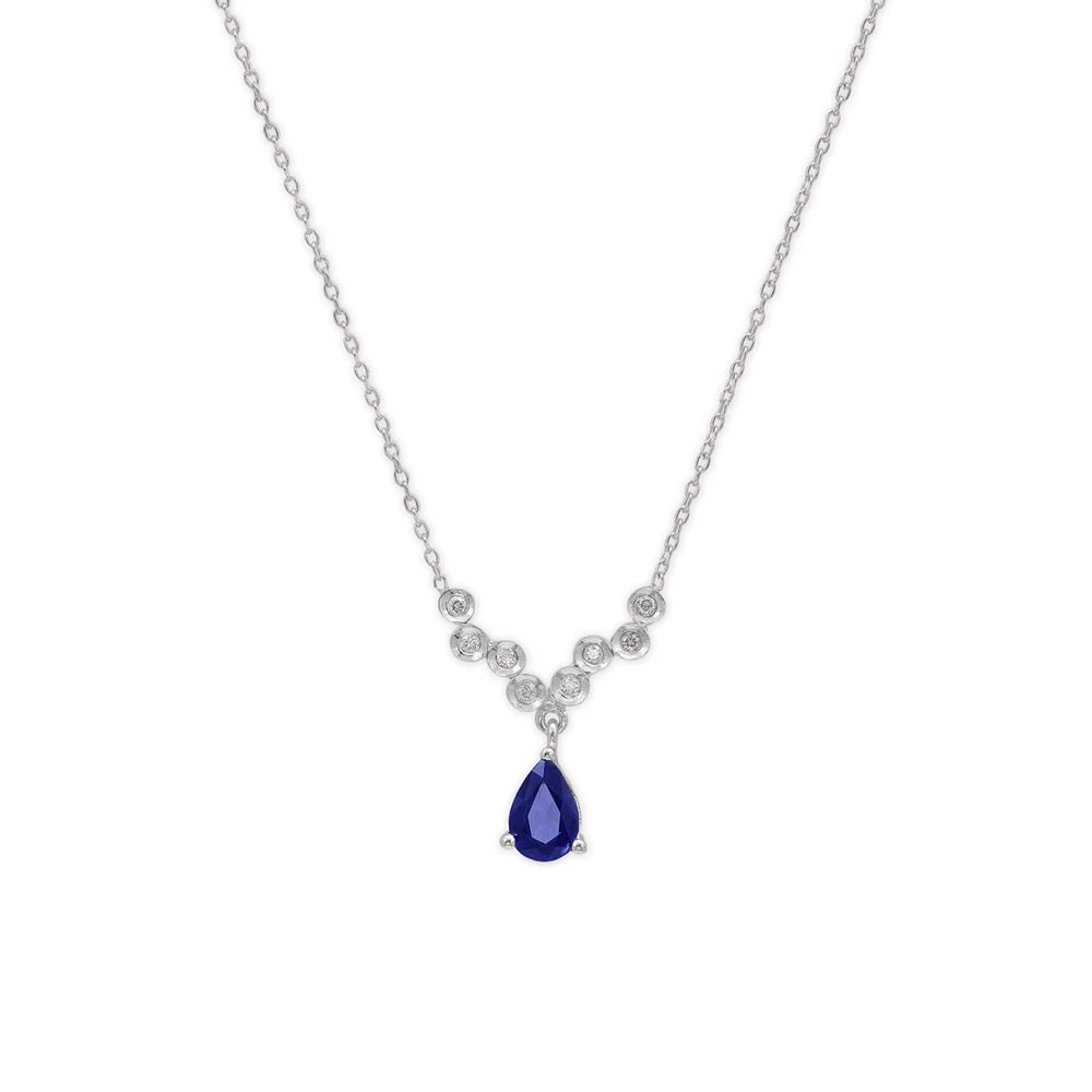 Damla Safir Pırlanta Kolye