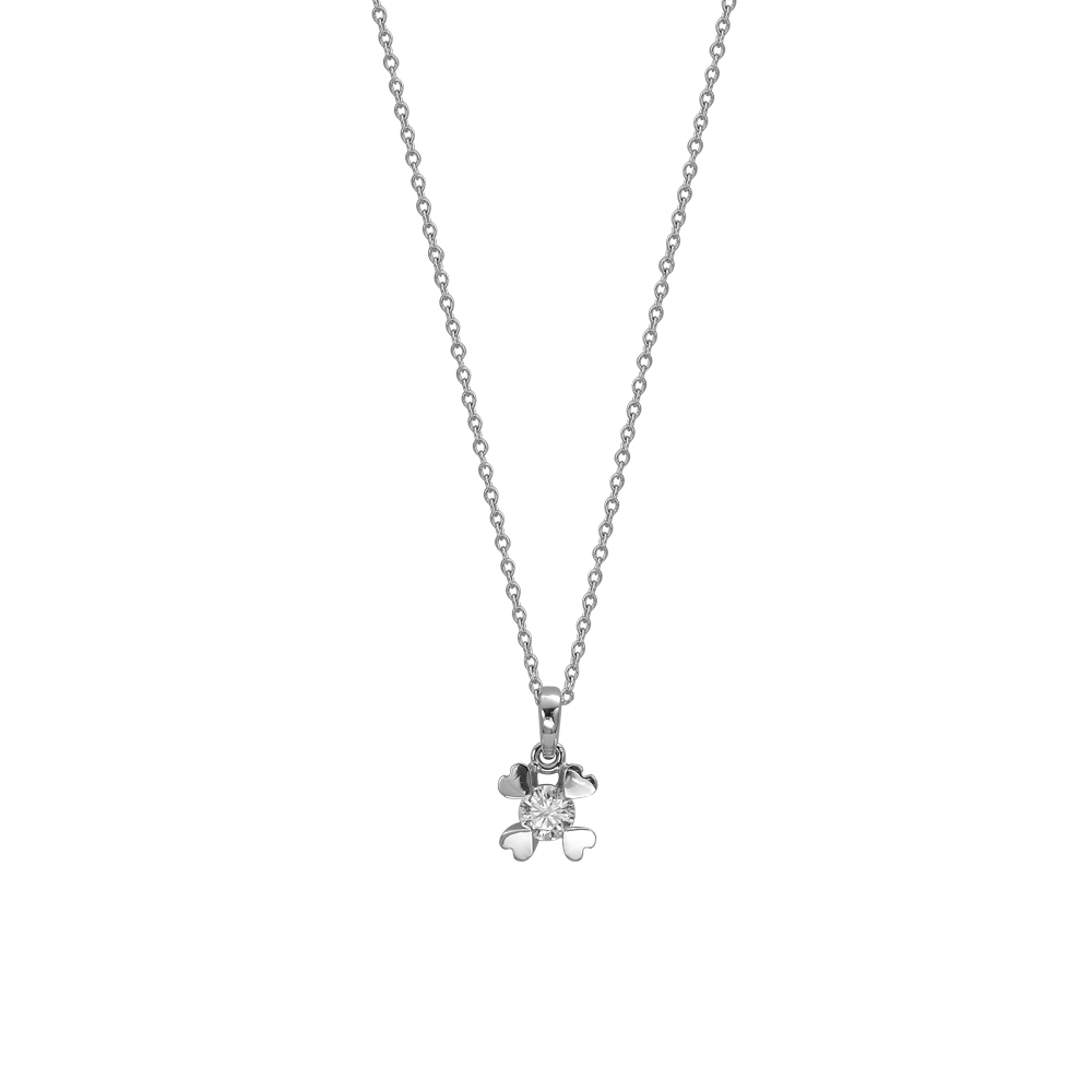 0.20 Karat Kalp Pırlanta Tektaş Kolye