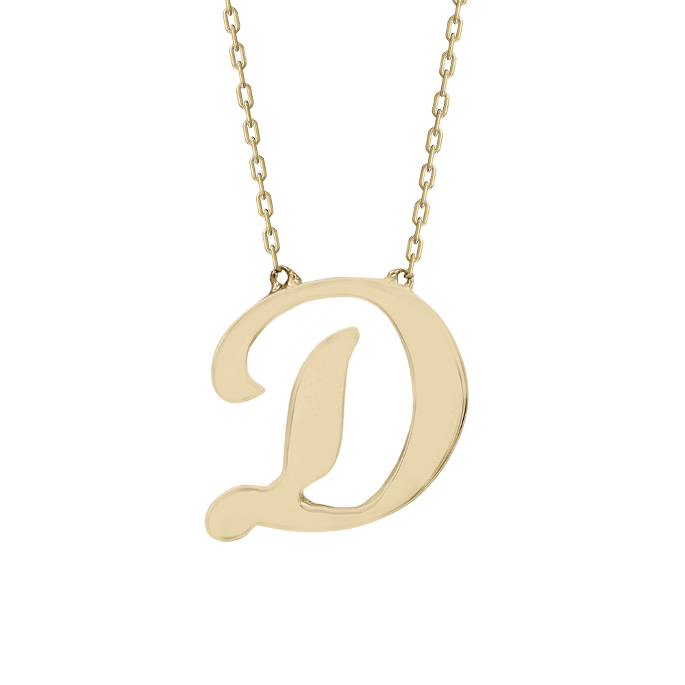 D Harfi Altın Kolye