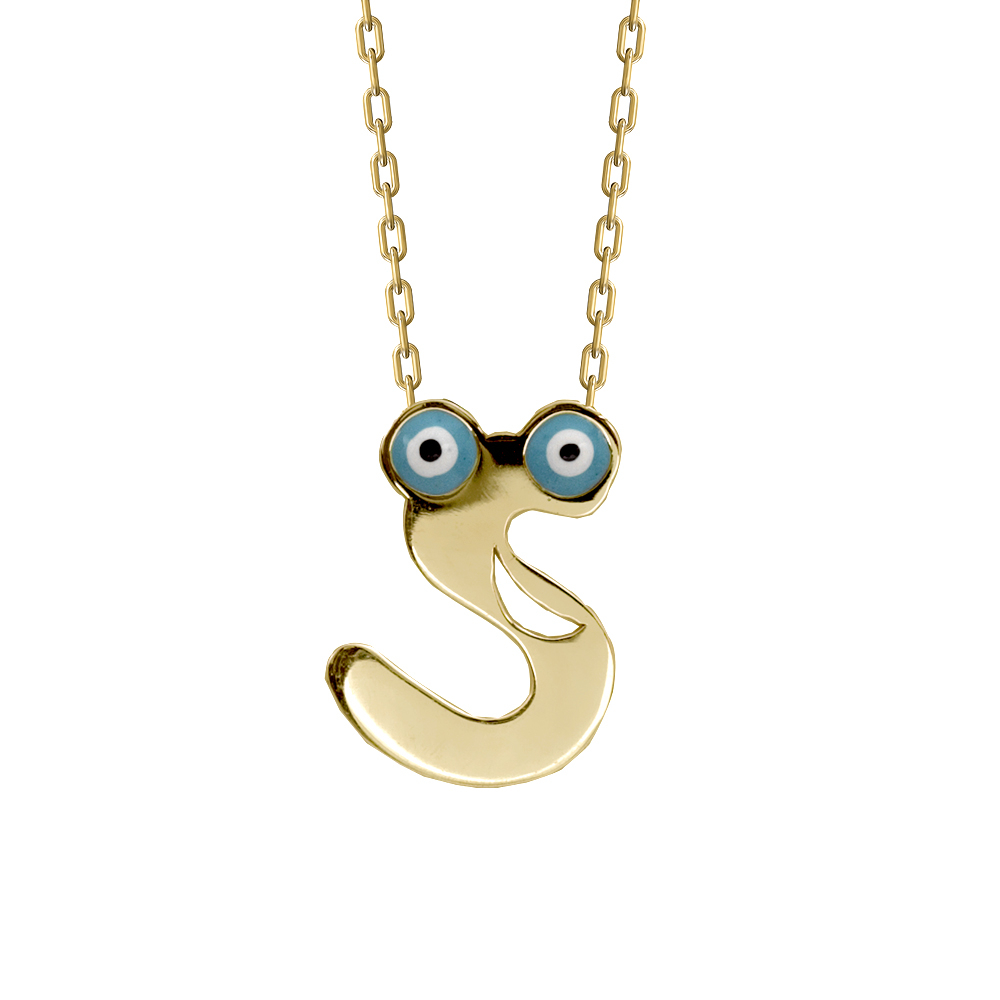 S Harfi Altın Kolye