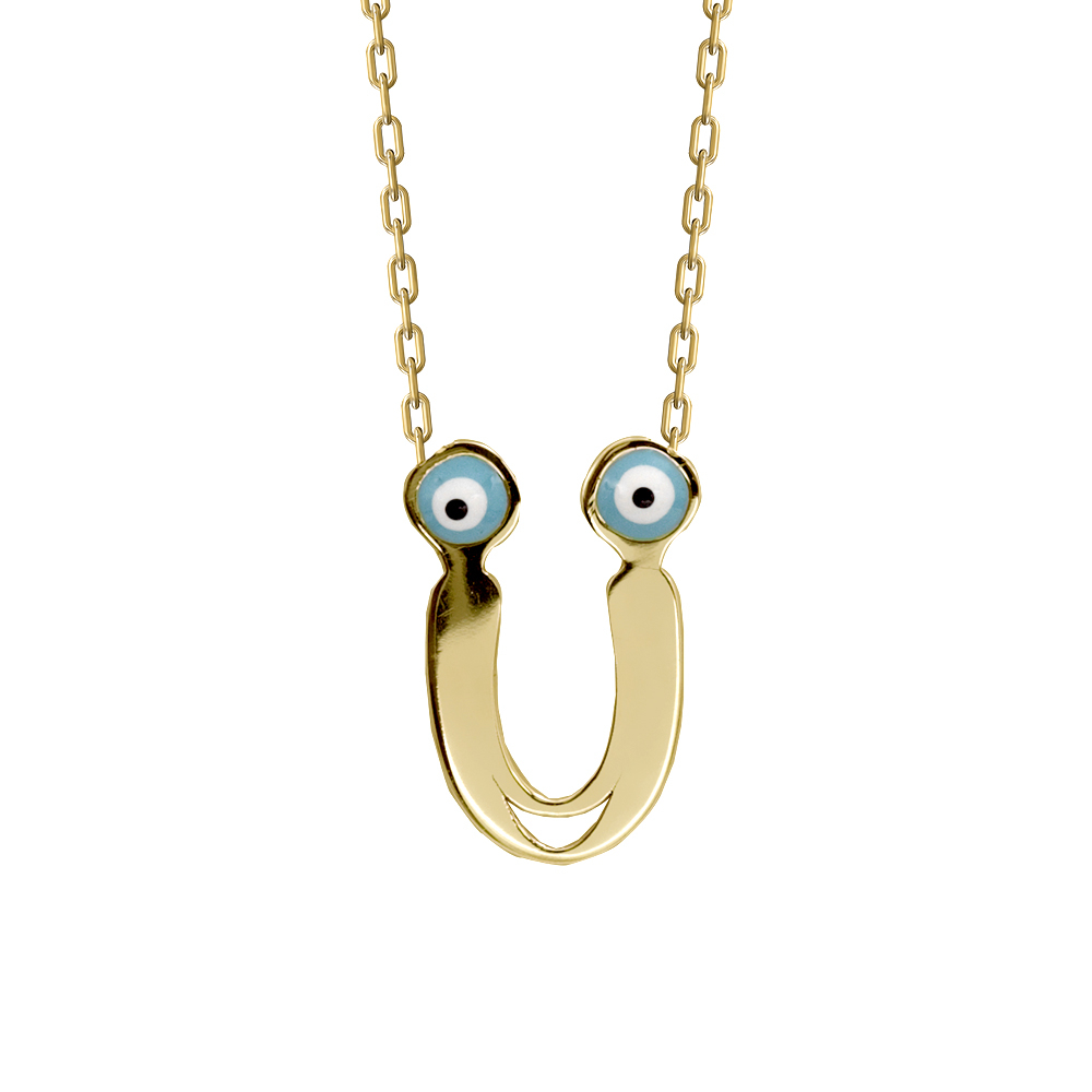 Ü Harfi Altın Kolye