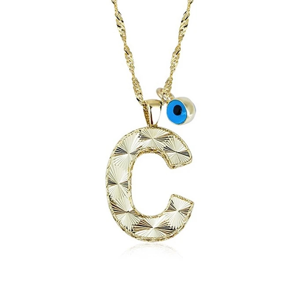 C Harfi Altın Kolye
