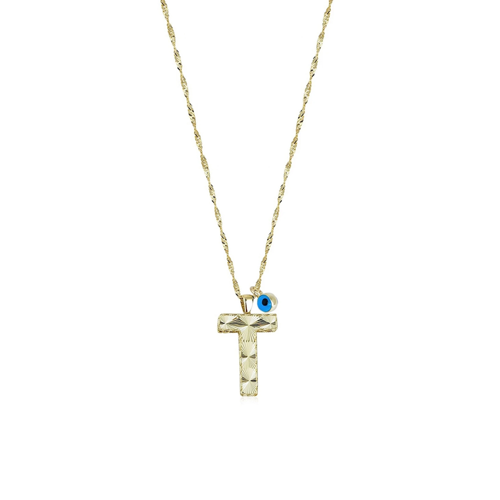 T Harfi Altın Kolye