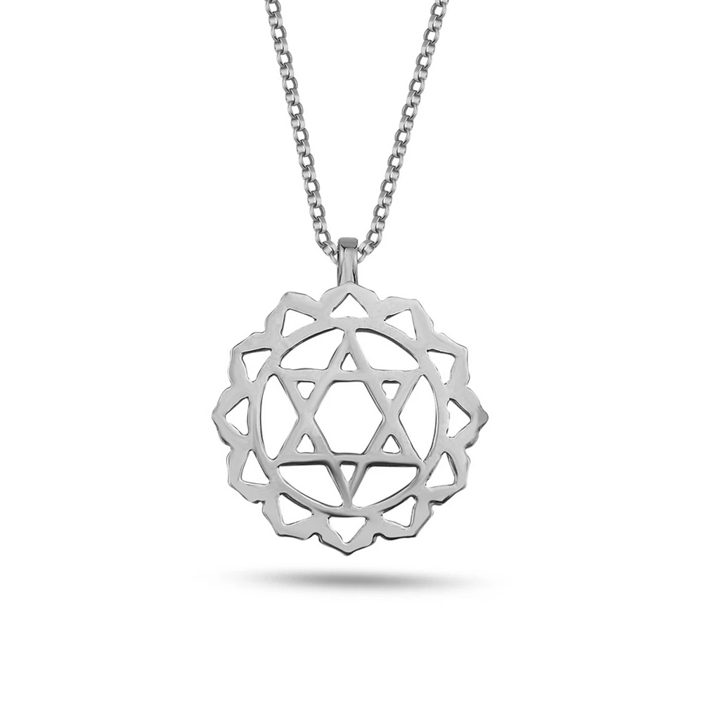 Kalp Çakrası Gümüş Kolye