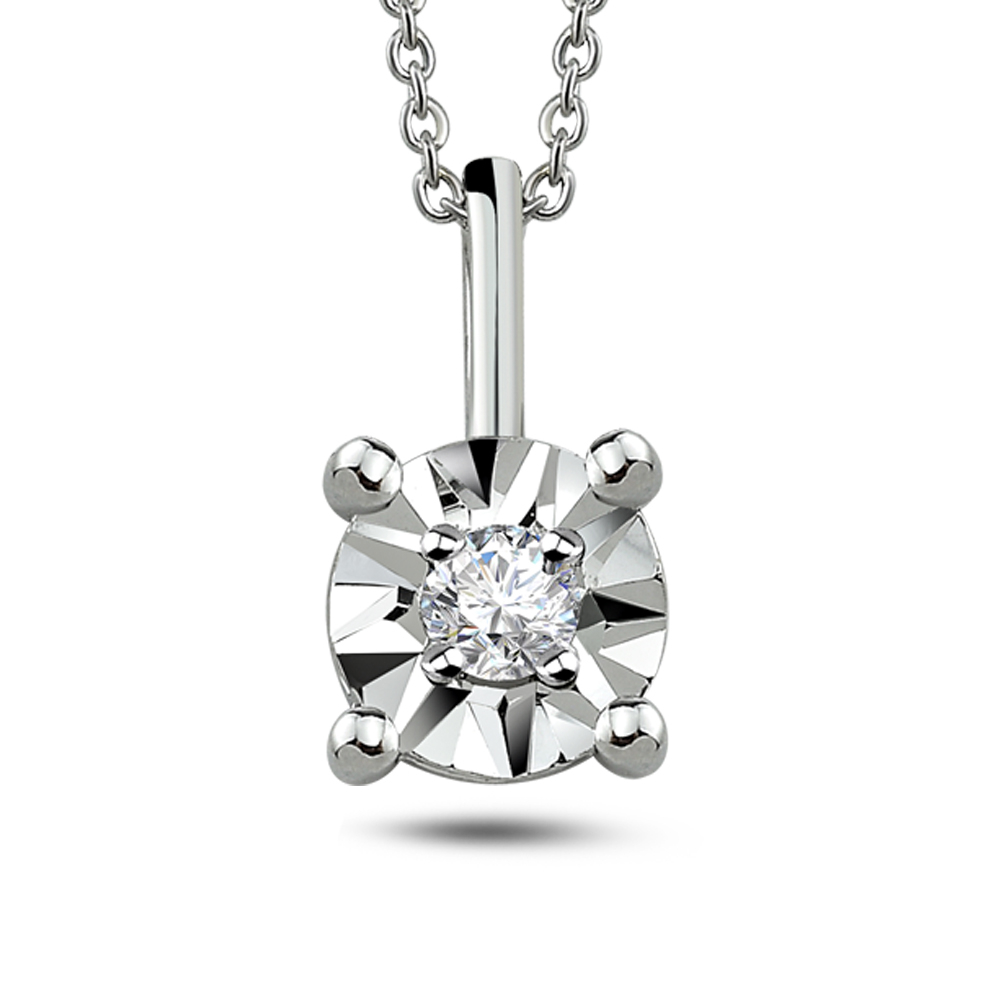 Pırlanta Tektaş Miracle Kolye (0.25 Ct. Görünüm)