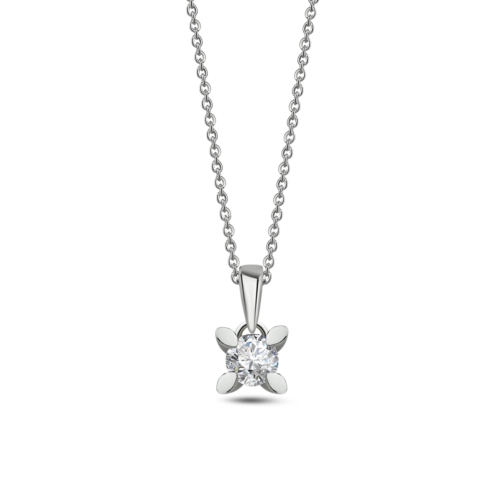 0.10 Karat Pırlanta Tektaş Kolye