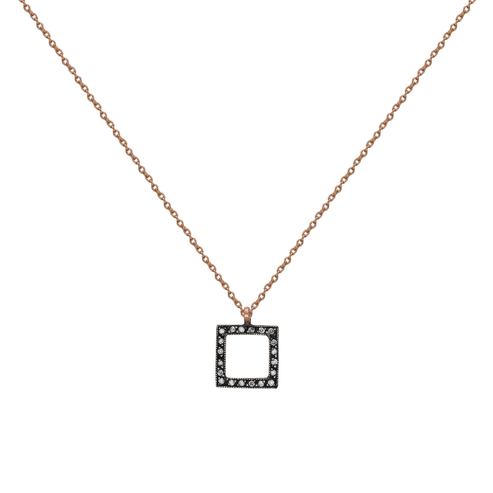 4 Element-Pırlantalı Toprak Sembolü Kolye