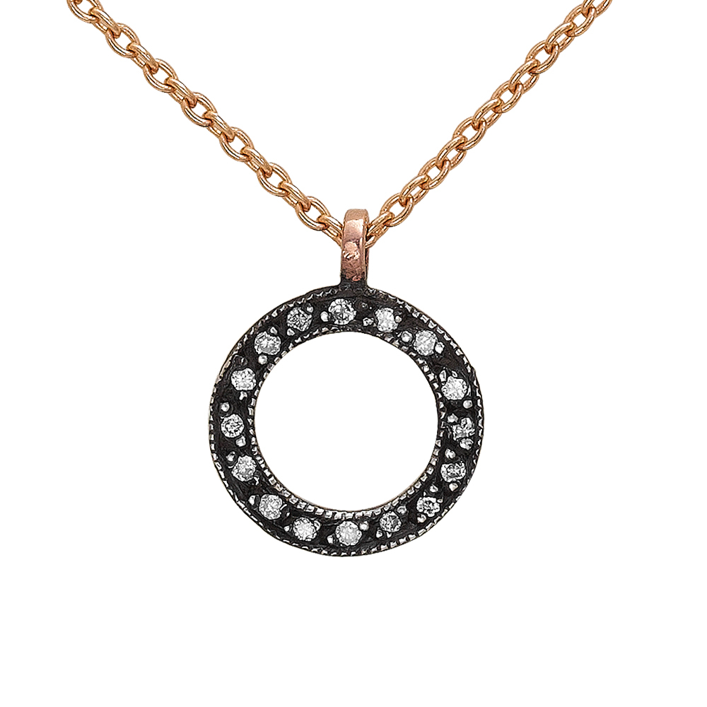 4 Element- Pırlantalı Hava Sembolü Kolye