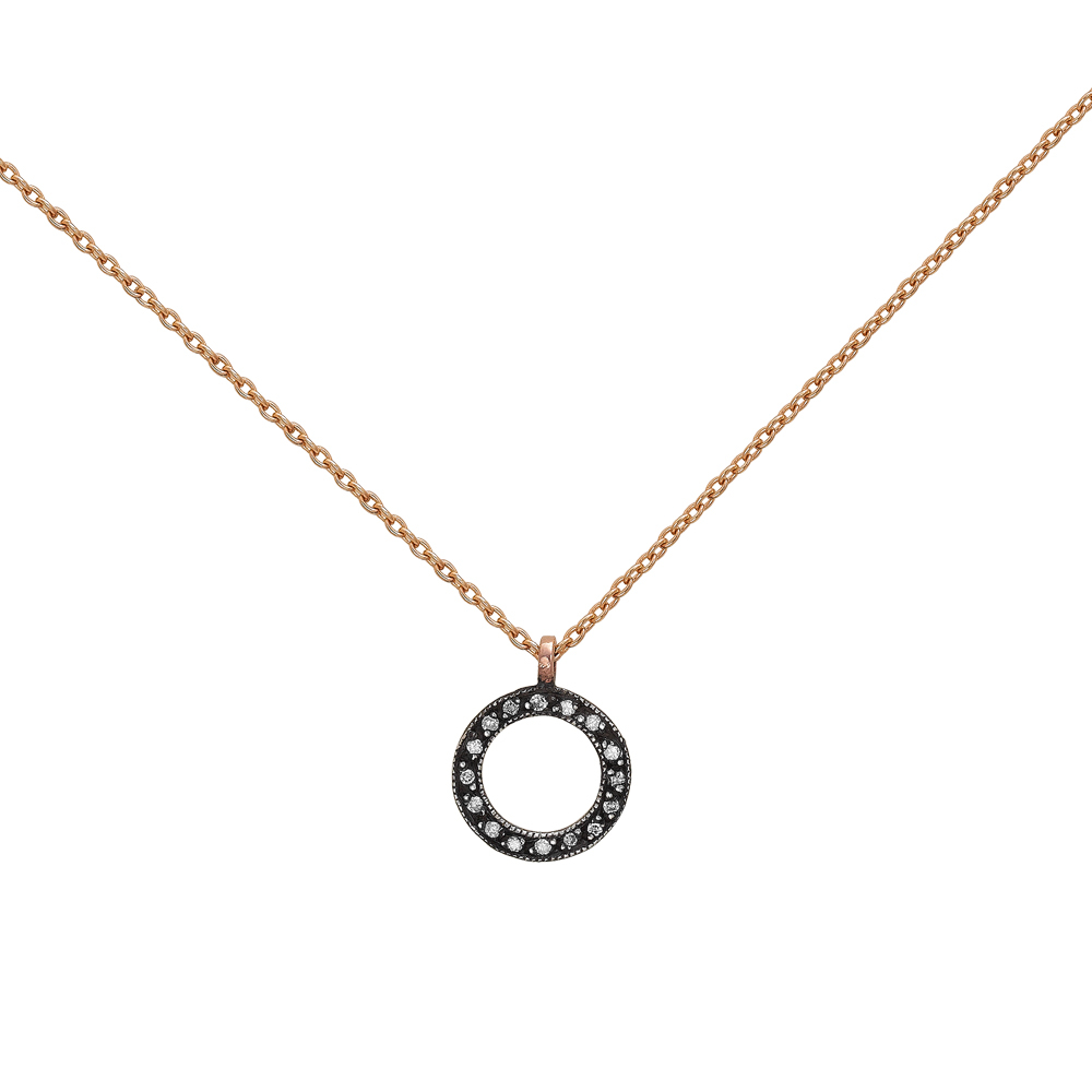 4 Element- Pırlantalı Hava Sembolü Kolye