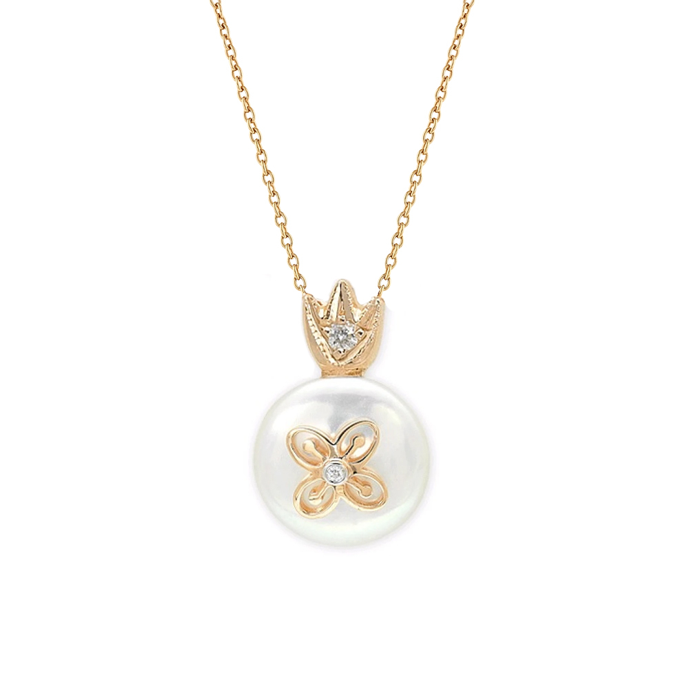 Pırlanta İnci Varlık Sembolü Kolye Adinkra