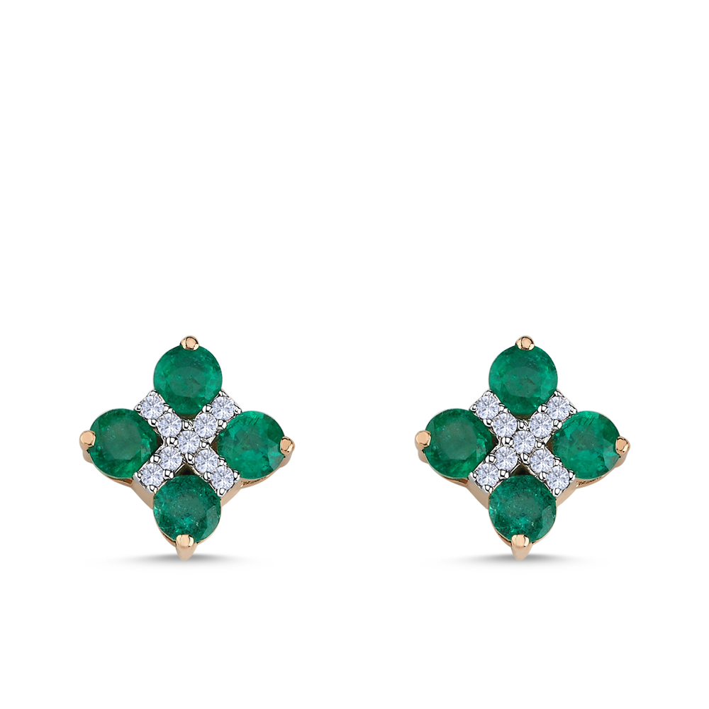 Zümrüt Pırlanta Küpe