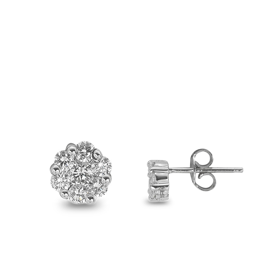 Pırlanta Tektaş Effect Küpe (0.80 Karat Görünüm)