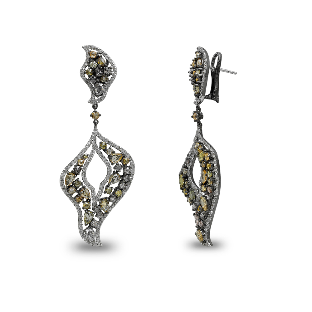 Pırlanta Fancy Color Fantezi Küpe