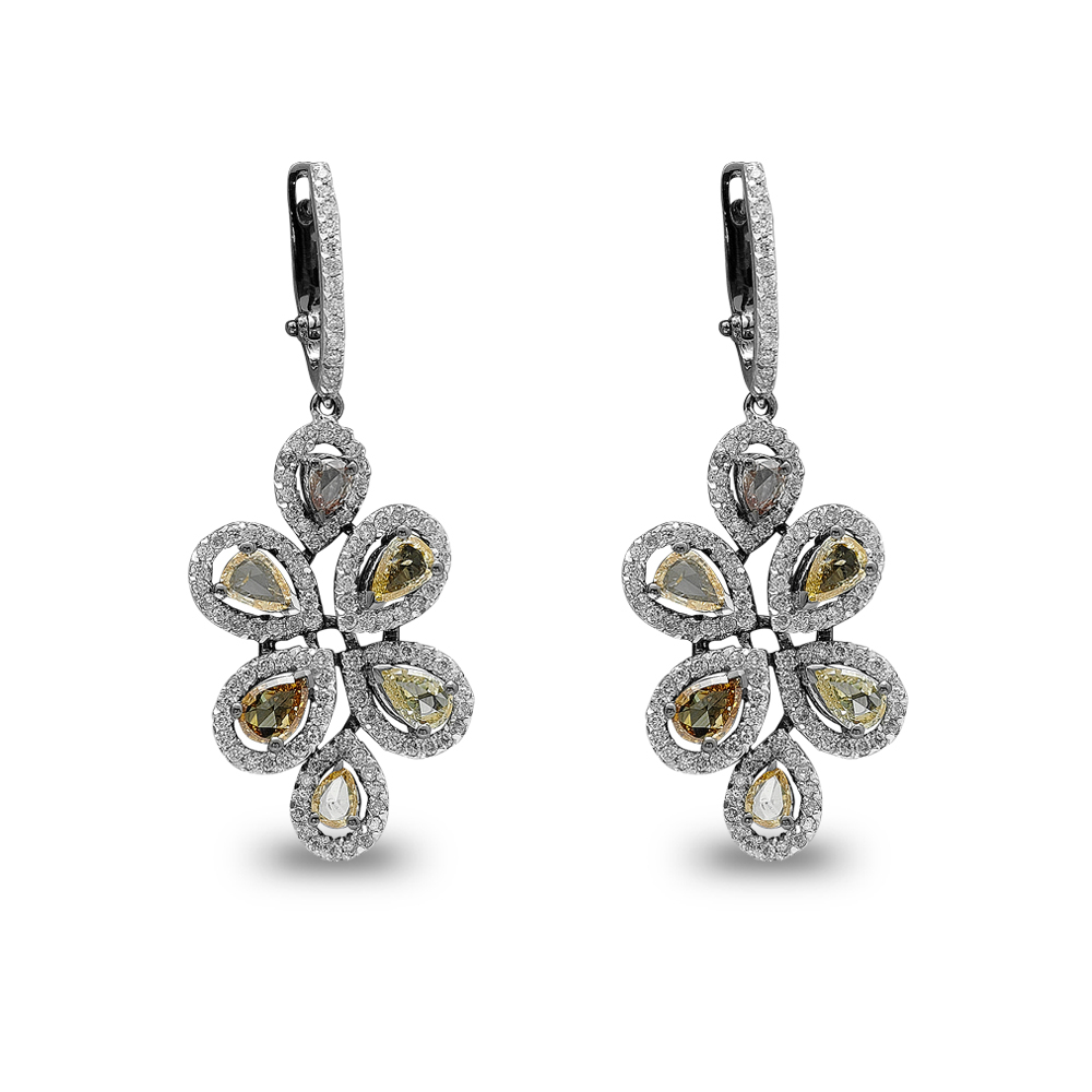 Pırlanta Damla Fancy Küpe