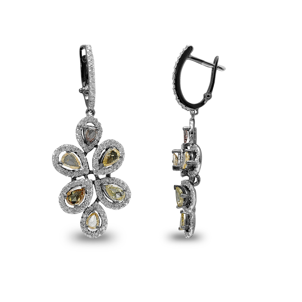 Pırlanta Damla Fancy Küpe