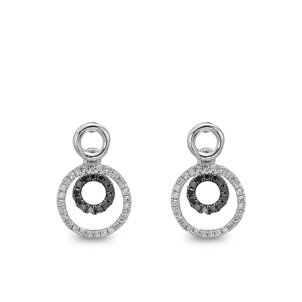 Siyah Pırlanta Halka Küpe