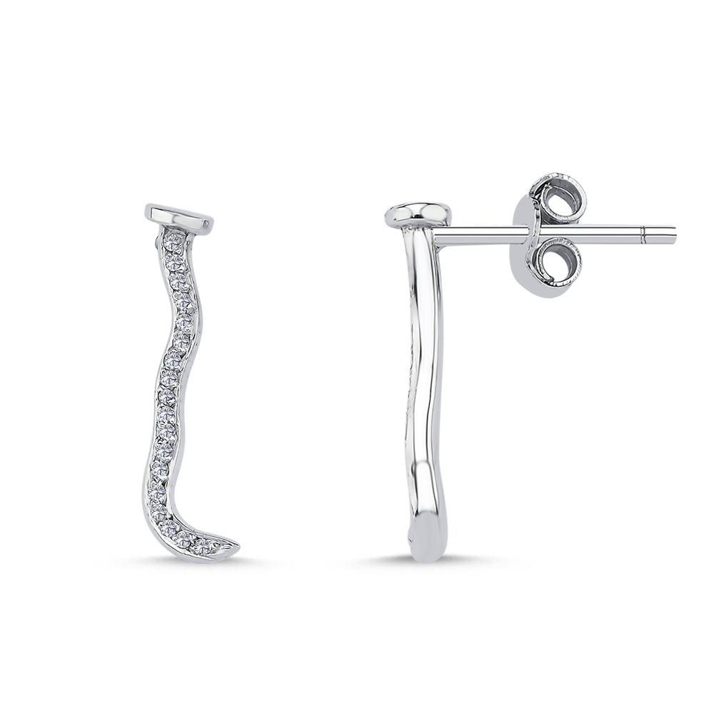 Pırlanta Çivi Küpe