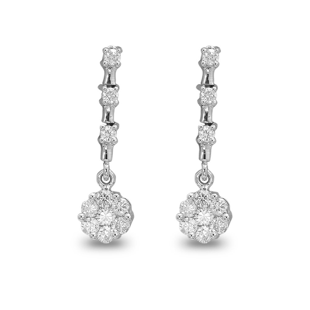 0.44 Karat Pırlanta Damla Küpe