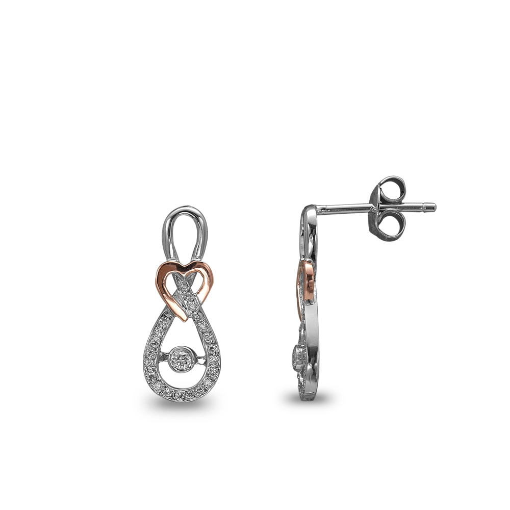 Pırlantalı Kalp & Sonsuzlu Küpe Apeldoorn