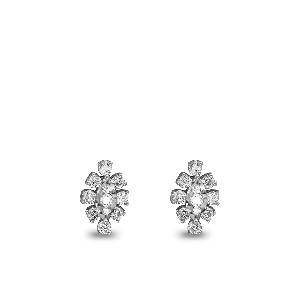 Markiz Kesim Pırlanta Küpe