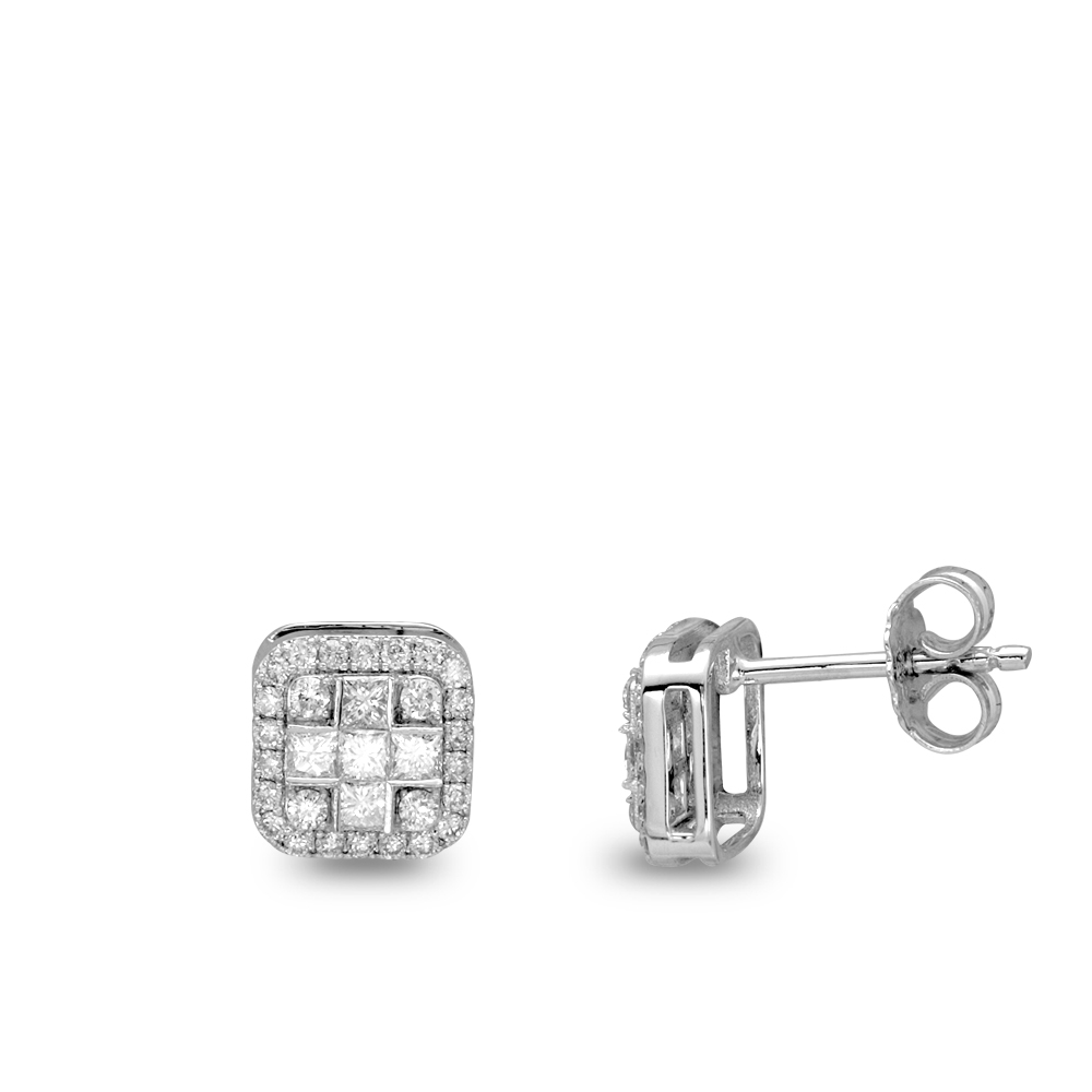 Prenses Kesim Pırlantalı Fantezi Küpe