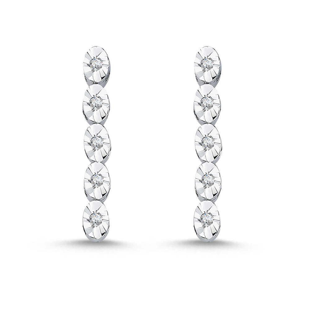 Pırlanta Suyolu Küpe Lecce