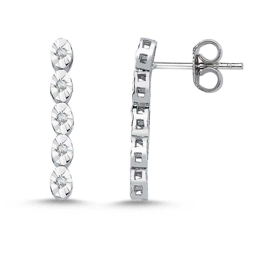 Pırlanta Suyolu Küpe Lecce