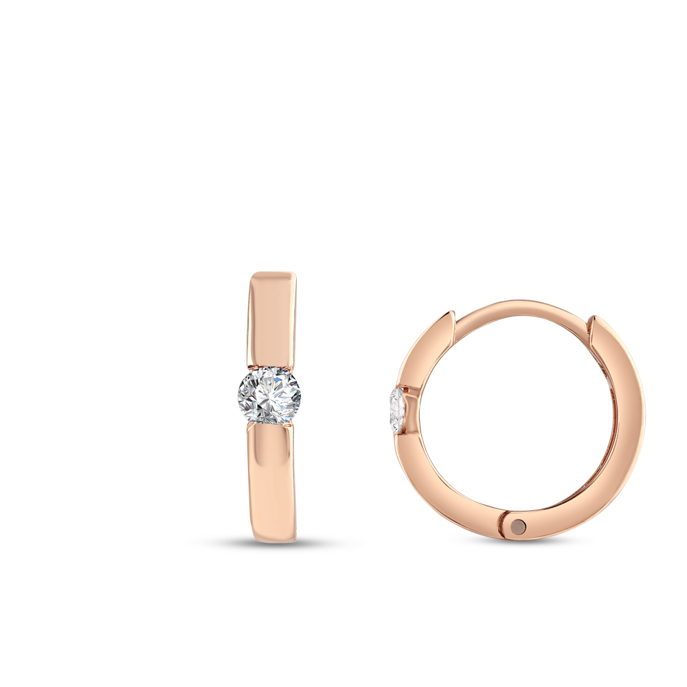 Pırlantalı Halka Küpe