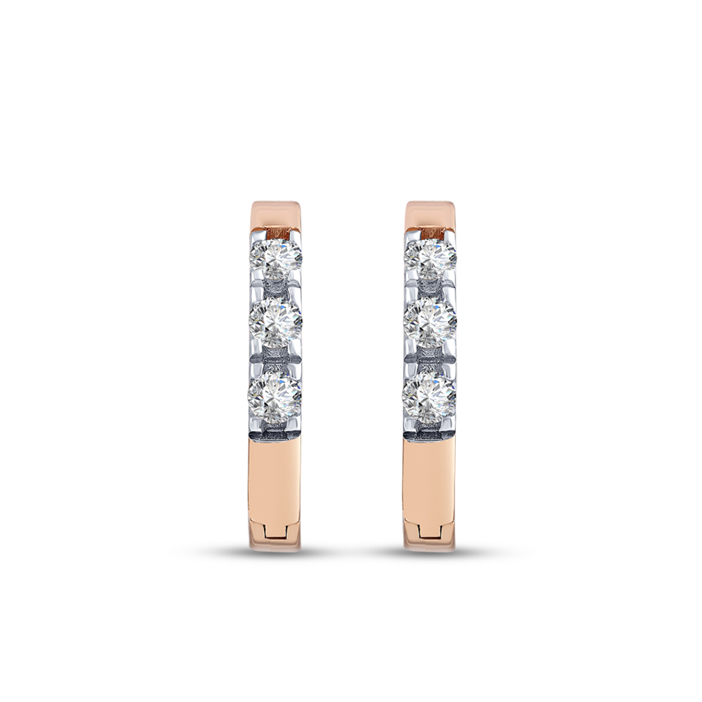 Pırlantalı Halka Küpe