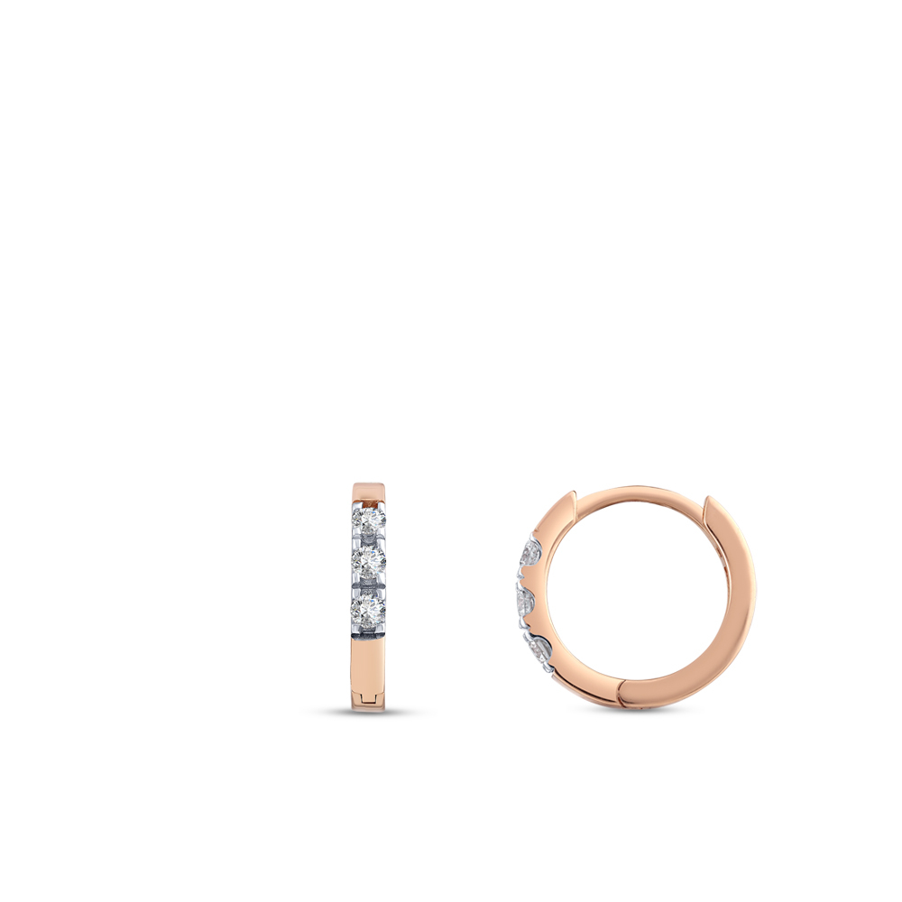 Pırlantalı Halka Küpe