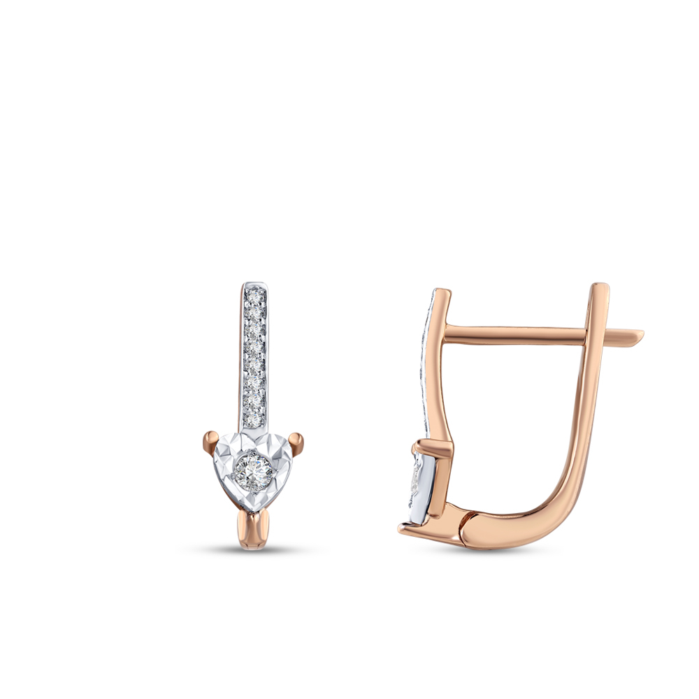 0.20 Karat Görünüm Miracle Pırlanta Kalp Küpe