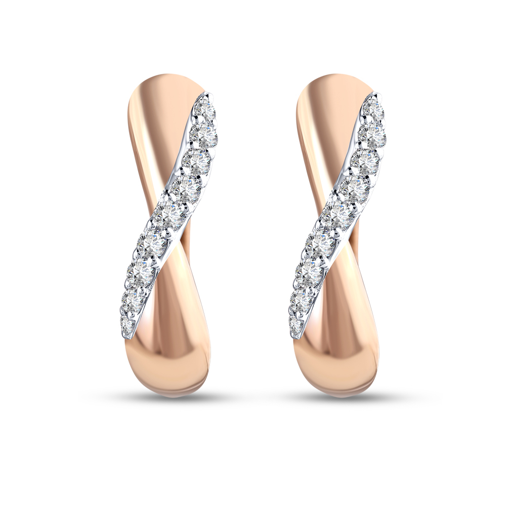 0.11 Karat Pırlanta Küpe