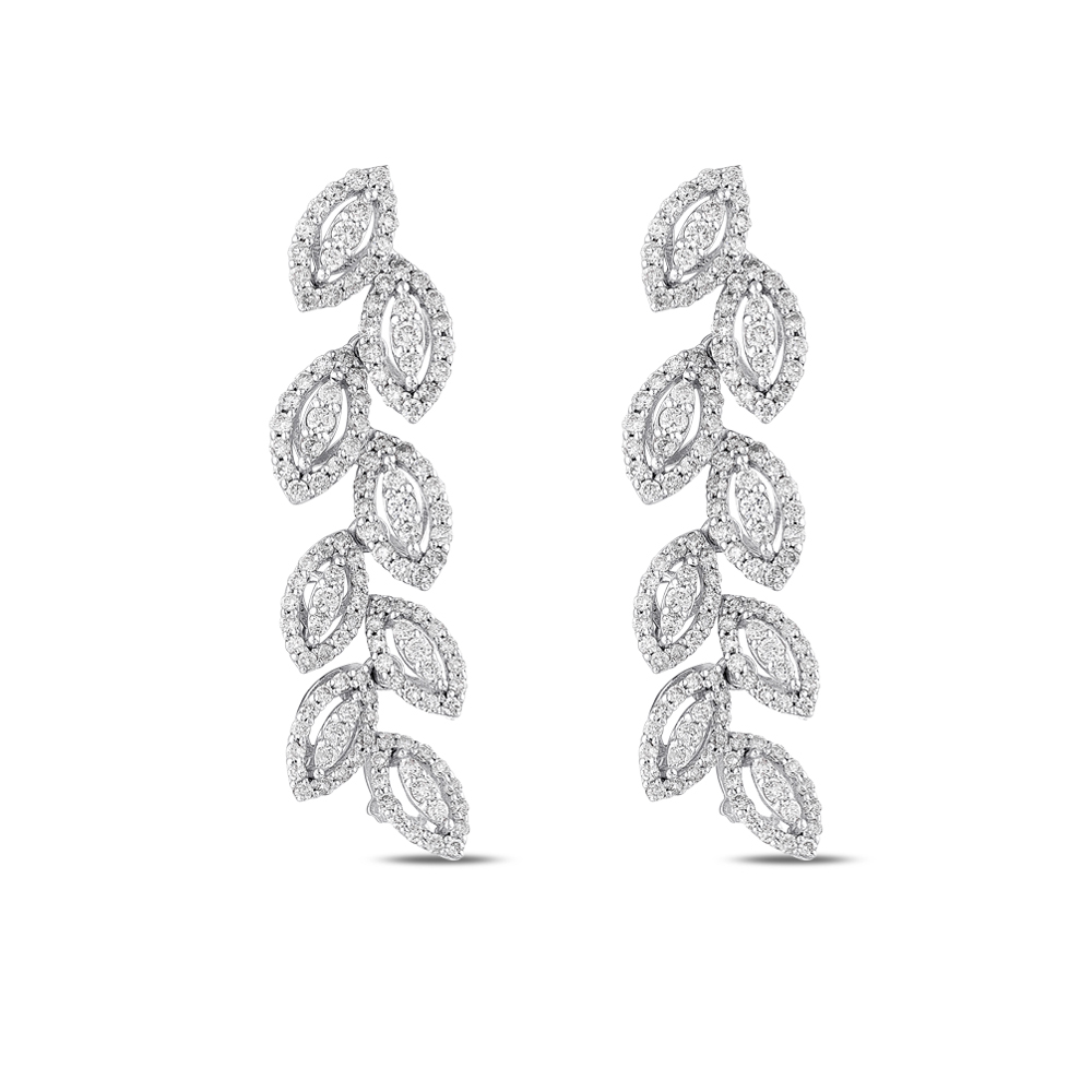 Markiz Model Pırlanta Küpe