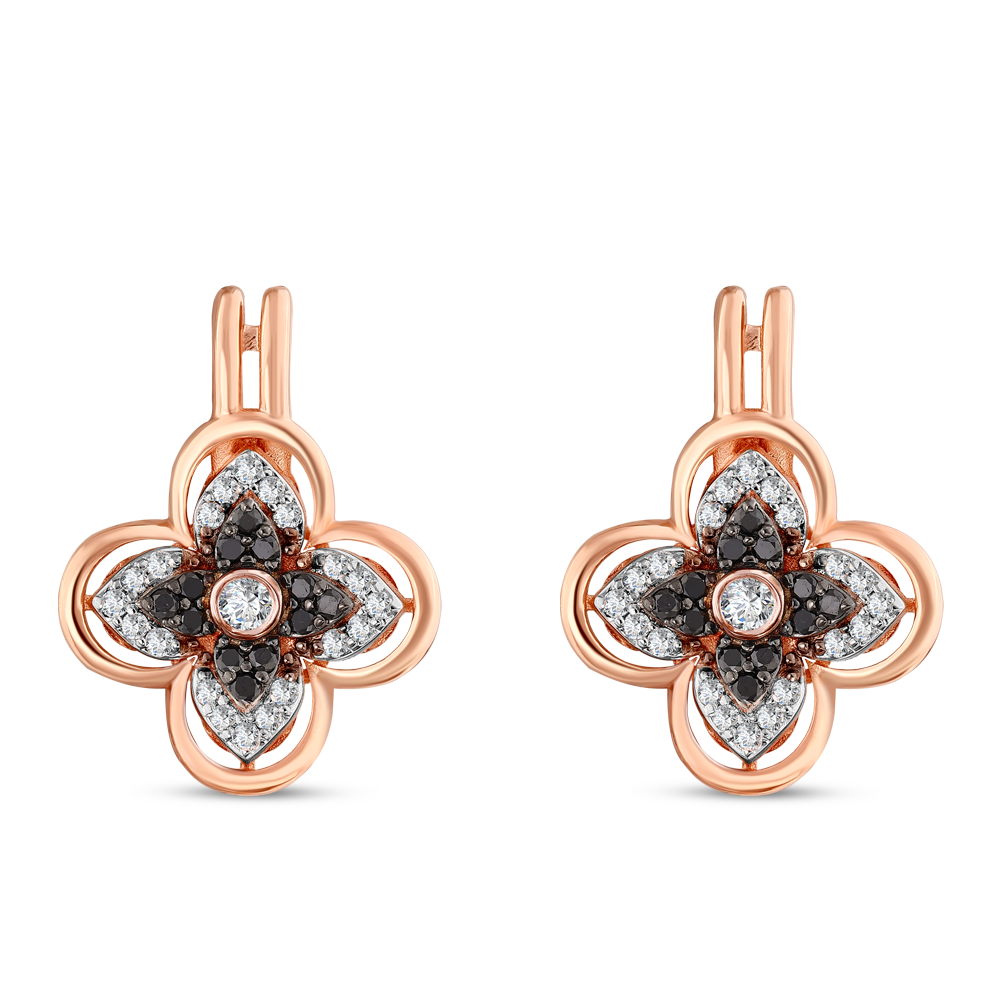 Siyah Pırlanta Küpe Charmy