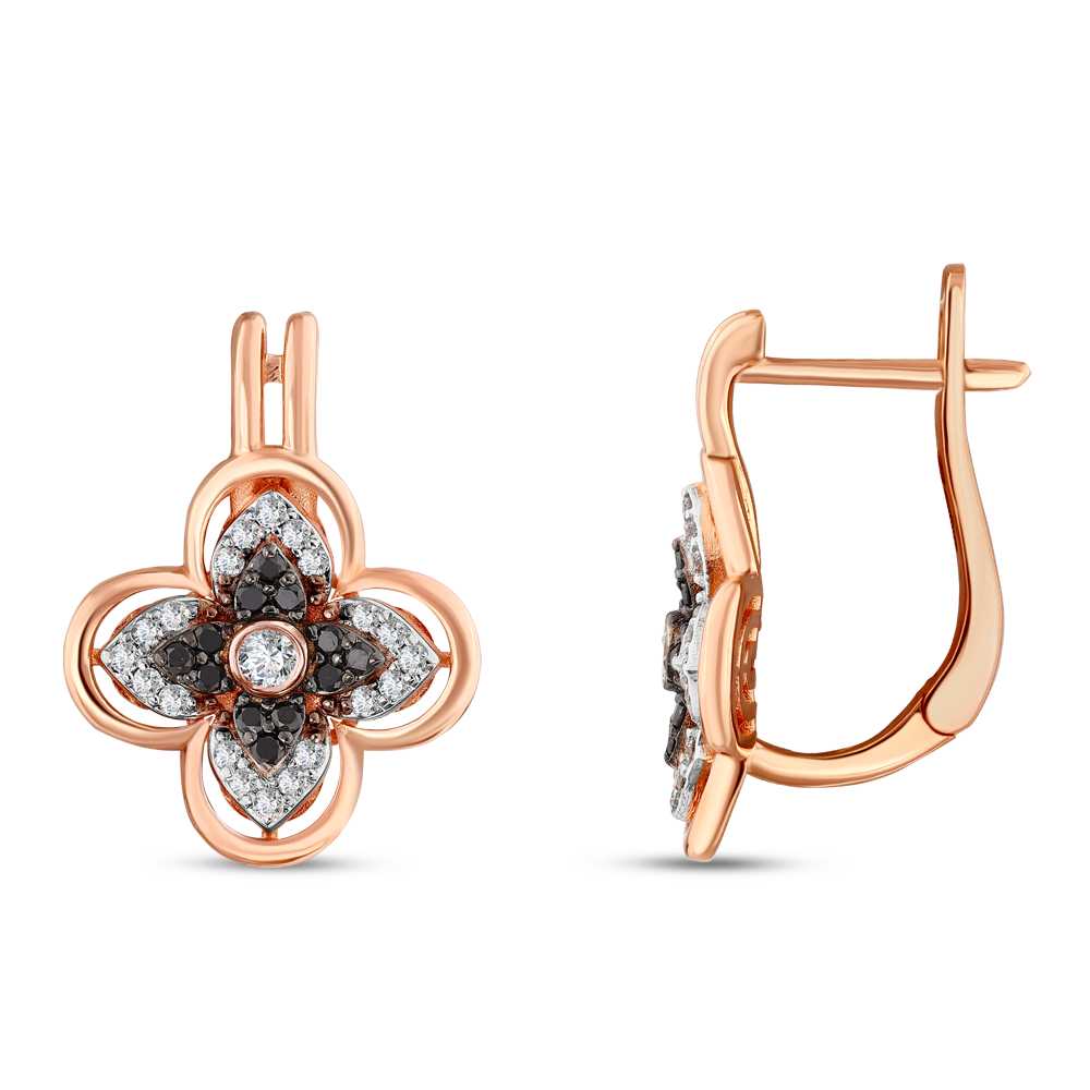 Siyah Pırlanta Küpe Charmy