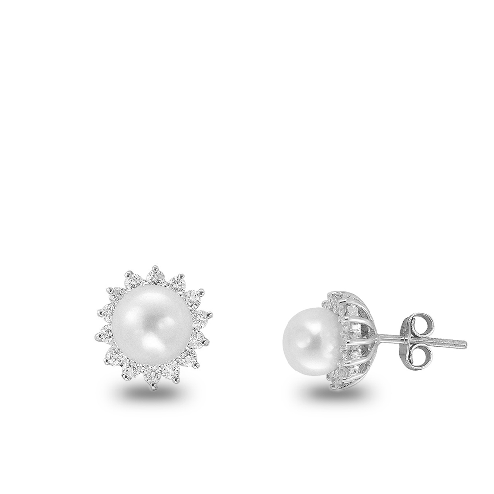 Pırlanta Anturaj İnci Küpe