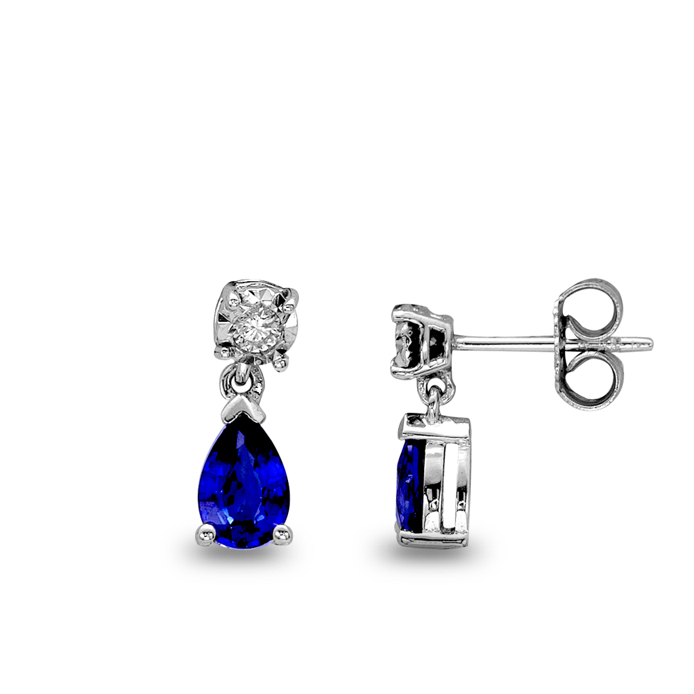 Damla Safir Pırlanta Küpe Amersfoort