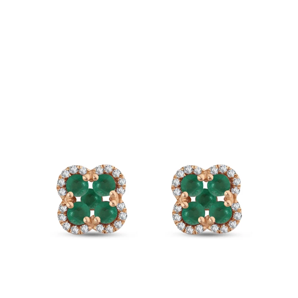 Zümrüt Pırlanta Küpe